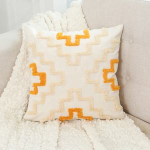 ปลอกหมอนอิงผ้าแจ็คการ์ดทรงสี่เหลี่ยมมีสไตล์ภายในออกแบบได้ตามต้องการผ้าคลุมโซฟาสีทองหรูหรา - Product Image 2