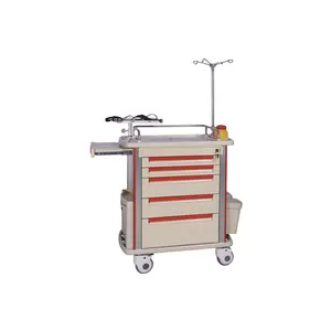 BR-ET001C Hospital Medical Crash Cart Equipment Wheels Moving Rescue Cuidados com o paciente alta qualidade Tabela enfermagem Carrinho emergência