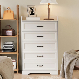 <span class=keywords><strong>Commode</strong></span> à <span class=keywords><strong>5</strong></span> <span class=keywords><strong>tiroirs</strong></span> blanche, moderne et minimaliste, en MDF, pour chambre à coucher, salon, armoire de rangement, OEM ODM Factory - Product Image 2