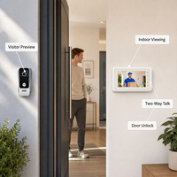 Envío Rápido, Sistema de Videoportero AHD de 4 Cables, 7 Pulgadas, 1080P, Teléfono para Puerta, Aplicación Tuya, Resistente al Agua, Control de Acceso para Viviendas, 2 Años de Garantía