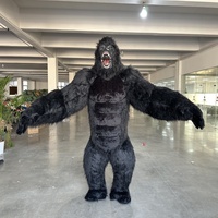 Costume de Mascotte Gonflable Gorille en Peluche Personnalisé OEM Usine, MOQ 1 Unité, 2,6m 3m, Impression Numérique, Promotion de Marque, Événement Halloween