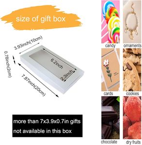 Caja Blanca Pequeña <span class=keywords><strong>para</strong></span> Regalos con Ventanas Transparentes, Juego de Cajas de Regalo Kraft <span class=keywords><strong>para</strong></span> Regalos, Caja de Regalo <span class=keywords><strong>para</strong></span> Propuesta, Boda, Graduación, Blanca - Product Image 2