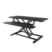 Convertisseur de bureau assis-debout AUKI à hauteur réglable avec ressort à gaz et plateau pour clavier, taille 1010