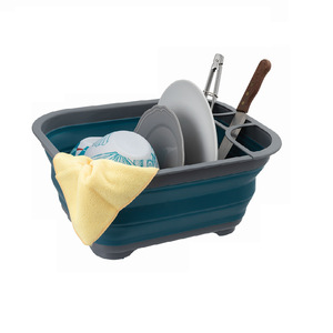 Práctico Escurridor Plegable Doble de Plástico PP, Sostenible, Multifuncional, Moderno, Organizador de Almacenamiento para Cocina y Hogar, para Vajilla - Product Image 2