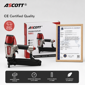 เครื่องเย็บกระดาษลม ASCOTT N851 รุ่นมืออาชีพ ขนาด <span class=keywords><strong>16</strong></span> เกจ หัวเย็บขนาดกลาง 7/<span class=keywords><strong>16</strong></span> นิ้ว สำหรับงานไม้ พาเลท เฟอร์นิเจอร์ <span class=keywords><strong>ลัง</strong></span>ไม้ OEM - Product Image 6