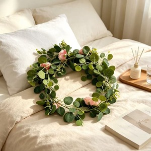 Magnifique Guirlande Artificielle d'Eucalyptus en Soie, Décoration de Mariage, Branche Unique pour Table, Mur ou Plafond - Product Image 1