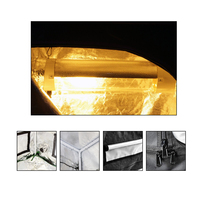Tente de culture hydroponique intérieure en Mylar sur mesure, imperméable, 100x100x200cm, pour la croissance des plantes, avec kit LED inclus