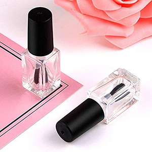 Bouteilles pour vernis à ongles, vides, en verre, forme carrée, avec couvercle et brosse souple, 30 ML, 5ML - Product Image 4