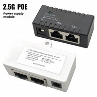 2.5G PoE injecteur combinateur 802.3af conforme 12-48V DC à POE pont d'alimentation pour Points d'accès caméras IP commutateurs réseau
