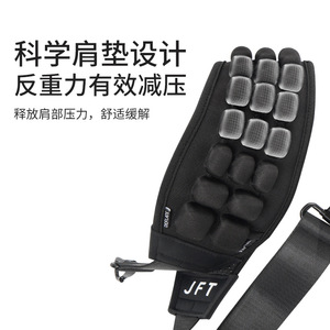 JFT Golf <b>Bag</b> Shoulder Strap Anti-Gravity Pressure Relief Arcuate Design Unisex Polyester Solid Color Detachable - Product Image 3