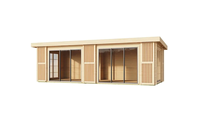 Salon de jardin Maison de vacances préfabriquée en bois massif 23.89 m²