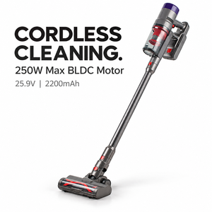 Aspirateur balai sans fil 250W, moteur BLDC, aspiration 27kPa, batterie 2200mAh, jusqu'à 55 min d'autonomie pour le nettoyage domestique - Product Image 1