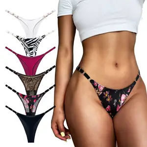 Damen G-String Höschen Unterwäsche heiß solide Unterhosen T-Rückseite feminin sexy Spitze erotischer Tanga für Damen