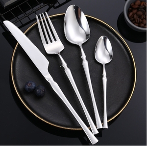 Hot bán Vàng Flatware Set thép không gỉ muỗng và Ngã Ba bạc vàng thiết lập dao kéo cho đám cưới - Product Image 3