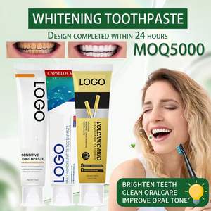 Зубная паста OEM и ODM: Новая фиолетовая гелевая отбеливающая паста для желтых зубов, индивидуальная этикетка, минимальный заказ 5000 шт. - Product Image 1