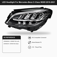Kit de Rétrofit LED pour Phare W205 2059066204 2059066304 Gauche Droit Double Sourcil LED DRL Lentille de Projecteur Réflecteur Plug and Play