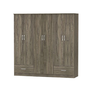Armoire moderne en bois aggloméré à 6 portes et 2 tiroirs Armoire de chambre à coucher multi-étagères pour le rangement des vêtements dans les hôtels, les gymnases et les ateliers - Product Image 2