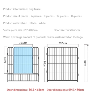 Cages pour chiens en treillis métallique soudé de qualité supérieure, grand chenil extérieur pour animaux de compagnie, course pour chiens avec toit - Product Image 2