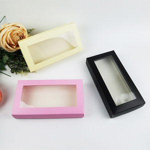 Caja de Embalaje Plegable Universal Preconfeccionada, Tipo Cartera Larga, Caja de Regalo para Ropa Interior con Ventana y Película Adhesiva - Product Image 2