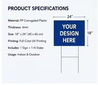 Papan Tanda Real Estat Ramah Lingkungan dari Logam Tahan Lama dengan Tiang H-Frame, Desain Kosong yang Dapat Disesuaikan, Cetak Kustom