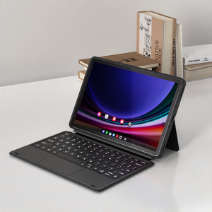 Étui clavier pour <span class=keywords><strong>Samsung</strong></span> <span class=keywords><strong>Galaxy</strong></span> Tab S9 S8 S7 11 pouces avec pavé tactile multi-touch, rétroéclairage 7 couleurs, support S Pen, <span class=keywords><strong>coque</strong></span> folio PT023 - Product Image 5