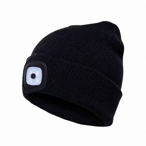 Casquette LED rechargeable par USB pour la pêche nocturne, la chasse et la course à pied - Lampe frontale mains libres pour l'hiver et les activités par temps froid - Product Image 1