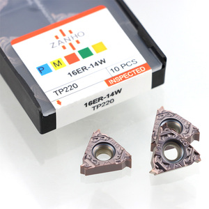 Chất Lượng Cao Vp15tf Carbide Threading Chèn 16ER-14w 1.5iso 1.75iso 11W 16IR Bên Ngoài Threading Công Cụ Cắt PVD Thay Thế - Product Image 3