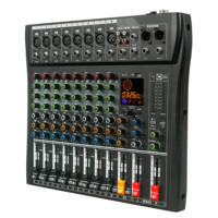Console de mixage audio professionnelle BK-8F 8 canaux avec 99 effets DSP et égaliseur 7 bandes pour studio d'enregistrement et scène
