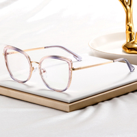 Partagas vente en gros de lunettes Oeil de chat TR90 à monture métallique anti lumière bleue lunettes optiques à monture pour femmes