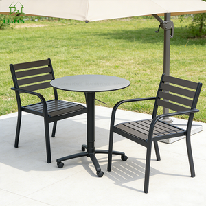 Mesa de Bar Alta de Aluminio para Restaurante o Cafetería, Resistente al Agua, Elevable, para Exteriores, Mesa Redonda para Patio o Jardín <span class=keywords><strong>con</strong></span> <span class=keywords><strong>Ruedas</strong></span> - Product Image 2