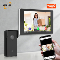 Interphone bidirectionnel, sonnette vidéo alimentée par courant continu, Tuya WiFi 1080p, déverrouillage à distance via application, écran LCD TFT 10 pouces, détection de mouvement, électrique filaire
