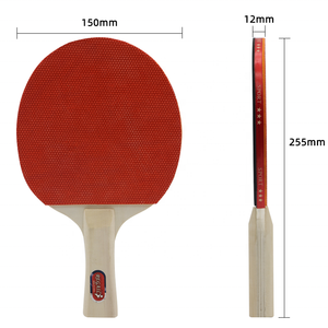 Ensemble de raquettes de tennis de table AA-09 de 8mm, 2 bonnes balles rebondissantes 2 battes de <span class=keywords><strong>ping</strong></span>-<span class=keywords><strong>pong</strong></span> comprennent un sac pouvant être le <span class=keywords><strong>logo</strong></span> et l'emballage des douanes - Product Image 2