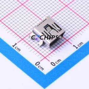 U-M-M5SS-W-7 USB Connector SMD Connector ( Connector Type: Mini-B )( Protocol Standard: USB 2.0 )( Gender: Female ) - Product Image 1