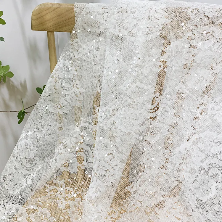 modern voile ribbon sheer jacquard sewing gown tulle lace fabric wedding dress