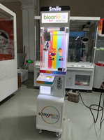 Machine à griffes mini-méga, petite grue distributrice de jouets, prix d'arcade, cadeau de poupée, bonbons, machine de jeu à pièces avec accepteur de billets