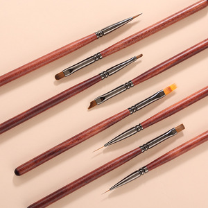 Lot de 8 pinceaux à ongles avec manche en bois, poils en nylon finement polis, pour liner, détails fins, gel et peinture, pour salon - Product Image 4