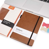 Cahier de Journal uni d'affaires A5 de haute qualité en cuir gravé avec planificateur à couverture rigide avec organisateur de boucle de stylo et agenda