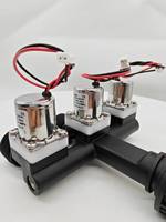 Vanne solénoïde bistable en plastique populaire NH 3/4 " et BSP DC 6V, 1 entrée 3 sorties, 3 voies, à verrouillage pour minuterie d'arrosage de jardin