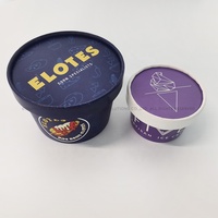 Gobelets en papier jetables anti-fuite pour crème glacée, de qualité alimentaire, imprimés sur mesure, disponibles en 3oz à 32oz pour desserts glacés et yaourts