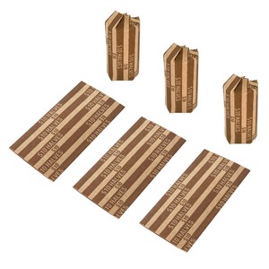 Enveloppes pour pièces de monnaie en nickel brun (10 demi-douilles) avec papier kraft de qualité supérieure et codage couleur ABA pour la manipulation des banques et de l'argent liquide - Product Image 3
