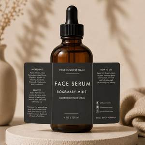 Waterproof beauty and personal care product bottle labels, rolls of custom <b>logo</b> bath/body care label printing <b>stickers</b> - Product Image 3