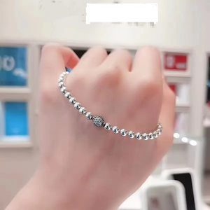 HS-Pan Bracelet Perlé DIY pour Femme en <span class=keywords><strong>Argent</strong></span> 925 et Zircon, Luxe Léger, Simple et Exquis, Haute Joaillerie, Cadeau, Vente en Gros - Product Image 4