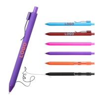 Nouveau stylo gel pression couleur Morandi 0,5 mm, encre multicolore, personnalisable avec logo, papeterie étudiante, cadeau publicitaire en plastique avec colle en spray