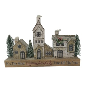 Casa de Papel <span class=keywords><strong>Navideña</strong></span> Hecha a Mano, Aldea de Nieve de Papel con Luces LED, Decoración <span class=keywords><strong>Navideña</strong></span> para Mesa - Product Image 4