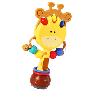 Jouet de dentition et hochet en silicone pour bébé, motif animal de dessin animé, avec lumière et musique - Product Image 3