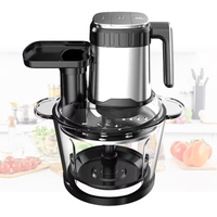 Nouveau modèle 3-en-1 en acier inoxydable 5L, hachoir à viande/broyeur, fonction de découpe de légumes, portable, pour la maison, le restaurant, le camping-car