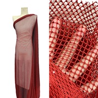 Tissu de broderie imitation diamant australien, extensible, en maille filet, avec fil à motifs géométriques, idéal pour la danse