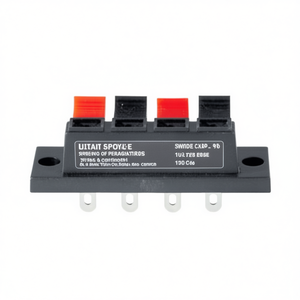 4 Pin <b>Speaker</b> Terminal Block With Red Black Connectors For Audio <b>Wiring</b> - Product Image 2