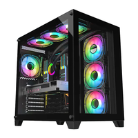 Nouvel arrivage de boîtier d'ordinateur ATX/MATX boîtier de jeu PC armoire transparente châssis de serveur CPU GPU pour ordinateur de bureau avec verre trempé