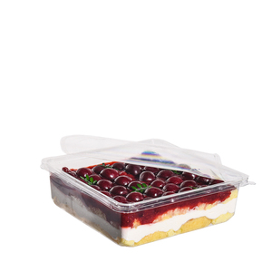 Nhà máy 8.3 "vuông món tráng miệng Ice Cream Baking bánh bánh Takeaway nhựa dùng một lần <span class=keywords><strong>container</strong></span> thực phẩm với niêm phong Bìa phim - Product Image 3